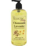 Chamomile Lavender Massage Oil 16oz | Sweet Almond & Jojoba Oil | Preservative-Free Aromatherapy Relaxation - Buy Online on GoSupps.com
