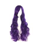 MapofBeauty 32 Dark Purple Long Hair Spiral Curly Cosplay Wig - Perfect for Costumes & Events - Buy Online on GoSupps.com