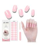 Semi Cured Gel Nail Strips 20 Pcs - Salon-Quality Nude Pink Gel Polish Wraps for Long-Lasting Manicure - Easy Application & Removal with Nail File & Cuticle Stick - Buy Online on GoSupps.com