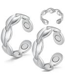 Cigmag 2PCs Lymph Drainage Magnetic Jewelry for Women - 7 Ultra-High Magnets 99% Pure Copper Adjustable Silver Fish Tail Gift Box - Buy Online on GoSupps.com