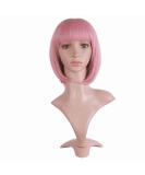 Buy MapofBeauty Blush Pink Short Straight Hair BOB Wig - 12/30cm Natural Look for Women | International Shipping Available - Buy Online on GoSupps.com