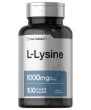 L-Lysine 1000mg 100 Caplets | Vegetarian Non-GMO Gluten Free | Horbaach - Buy Online on GoSupps.com
