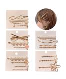 18 Pcs Pearl Hair Clips Set | JPYZ Metal & Gold Fashion Hair Pins for Birthday Party & Everyday Use - Buy Online on GoSupps.com