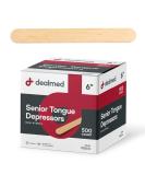 Dealmed 6 Senior Tongue Depressors - 500 Non-Sterile Wood Sticks - Buy Online on GoSupps.com