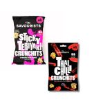 The Savourists Savoury Healthy Snacks | Low Calorie | High Protein | Vegetarian | High Fibre | Gluten Free | Thai Chilli & Teriyaki Crunchits Variety Pack (12x25g) - Buy Online on GoSupps.com