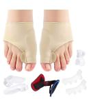 Hallux Valgus Correction Set - Bunion Sleeve & Toe Spreader | 9-Piece Silicone Protectors for Hammer Toe & Claw Toes - Buy Online on GoSupps.com