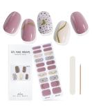 Ebanku Cured Gel Nail Strips Set - Long Lasting, Waterproof, Real Nail Polish Wraps in Pink and White - Includes Cuticle Stick, Nail File, Nail Wipes, and Sealing for UV/LED Lamp - Easy Application - Buy Online on GoSupps.com