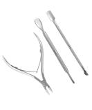 TRIXES Cuticle Care Kit - 3 Piece Stainless Steel Set for Cuticle Cutters and Remover Tools - Buy Online on GoSupps.com