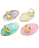 4PCS Resin Marble Nail Art Palette Rings - Gel Polish Mixing Trays & Color Plates with Adjustable Finger Ring - Buy Online on GoSupps.com