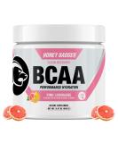 Honey Badger BCAA Amino Acids Powder - Vegan Keto Pink Lemonade | Electrolytes for Hydration & Recovery | Sugar Free & Paleo - 30 Servings - Buy Online on GoSupps.com