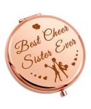 Sister Cheerleading Gift Compact Makeup Mirror - Friendship Gifts for Cheerleaders - Rose Gold Pocket Mirror - Buy Online on GoSupps.com