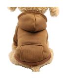 Fashion focus on winter dog hoodies with bags cotton warm for small dogs chihuahua coat clothing puppies cats custume (coffee small) s coffee - Buy Online on GoSupps.com