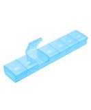 Auvon 7-Day Pill Organizer Box - BPA-Free Vitamin & Medication Storage - Improved Open Design - Portable Blue Box for Fish Oil & Supplements - Buy Online on GoSupps.com