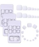 72 Pieces Matte Short Square Press On Fake Toe Nails for Women - White - Buy Online on GoSupps.com