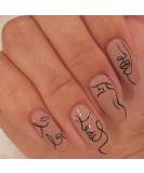 Brishow Almond Press-On Nails - 24 Ballerina Acrylic Nail Art for Women & Girls | Short Artificial Nail Stickers - Buy Online on GoSupps.com