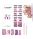 Semi Cured Gel Nails Strips 20PCS Burple Glitter Self Adhesive Gel Nail Stickers Soft Full Nail Wraps Waterproof Gel Nail Strips Decal with Nail File & Stick UV/LED Lamp Required - Buy Online on GoSupps.com
