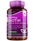 High-Dose Biotin 10000MCG with Zinc Selenium & Copper - 365 Vegan Tablets - Premium Quality by Nutravita - Buy Online on GoSupps.com