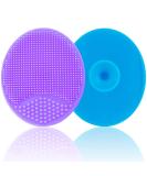Silicone Baby Bath Brush for Cradle Cap & Eczema | SkinSoother Essential for Dry Skin | Large Blue&Purple - Buy Online on GoSupps.com