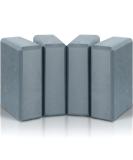 4 Pcs Soft EVA Foam Yoga Blocks | Supportive Brick for Pilates & Meditation | Non-Slip Exercise Equipment | Grey, 9x6x3 Inches - Buy Online on GoSupps.com