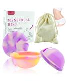 Cliunt Menstrual Disc Set - 2 Reusable Discs (S+L) for Intimacy Swimming & Sports | Purple & Yellow - Buy Online on GoSupps.com