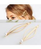 Aneneicera Vintage Pearl Hair Clip Set - Boho Gold Barrettes & Bobby Pins for Women & Girls | Retro Wedding Hair Jewelry - Buy Online on GoSupps.com