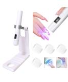 Portable Mini UV Nail Light & Stamper Kit - Cordless LED Gel Polish Dryer with Foldable Stand for Home & Salon DIY Manicure - Buy Online on GoSupps.com
