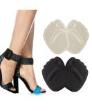 Metatarsal Pads & Ball of Foot Cushions - Silicone Gel Forefoot Inserts for High Heels | 2 Pairs (Beige & Black) - Comfort for Women & Men - Buy Online on GoSupps.com