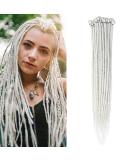 Dsoar thin 0.6cm long synthetic dreadlock extensions handmade 20 inch 20 strand crochet hair long crochet braids hip-hop style soft dreads hair extensions 20inch-a color 61# - Buy Online on GoSupps.com
