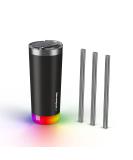 Hidrate Spark PRO 20oz Tumbler Black with 3 Bonus Straws - Buy Online on GoSupps.com