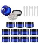 Buy Tianzd 12 Pieces 100ml Blue Plastic Cream Cans & 6 Spatulas - Perfect for Cosmetics & Storage | International Shipping Available - Buy Online on GoSupps.com