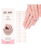 Semi Cured Gel Nails Strips - 20 Stickers Nail Wraps Soft Self - Solid White Full Wraps Nail Polish Stickers French Style Nail Wraps UV/LED Lamp Required - Buy Online on GoSupps.com