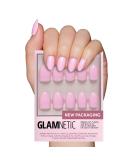 Glamnetic Press On Nails - Think Pink | Reusable Short Oval Light Pastel Pink Nails | 30 Nail Kit with 15 Sizes - Buy Online on GoSupps.com