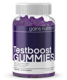 Testboost Gummies for Men - Natural Testosterone Supplement - Zinc and Magnesium Booster with Maca & Fenugreek - Natural Grape Flavoured Suitable for Vegans - Buy Online on GoSupps.com