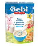 Bebi Premium 5 GRAINS with RASPBERRY APRICOT 200g From 6 Months Milk Cereal for Babies - Ziplock Packaging NO GMO Baby Kasha - Buy Online on GoSupps.com