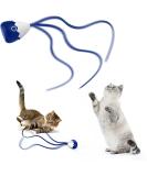 Lifefav 2-in-1 Cat Toys for Domestic Cats | Interactive Rechargeable Silicone Tail Railway Toy (Blue) - Perfect for Kittens - Buy Online on GoSupps.com
