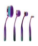 MODA Full Size Face Perfecting 4pc Oval Makeup Brush Set  Includes - Foundation  Contour  Detail Contour  and Concealer Brushes (Prismatic) - Buy Online on GoSupps.com