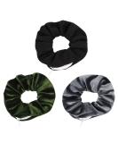 Colorful Velvet Scrunchies for Girls & Women | Hair Ties with Hidden Zipper Pocket | 3 Pack Hair Accessories - Buy Online on GoSupps.com