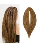 20 Inch Synthetic Dreadlocks - 10 Strands Pack Double Ended Extensions | Soft Light Brown 27# Crocheted Braided Hair for Reggae Hip-Hop & Hippie Style - Buy Online on GoSupps.com