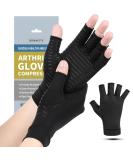 DRNAIETY Copper Arthritis Compression Gloves- Arthritis Gloves for Men & Women Relieve Hand Rheumatoid RSI Joint Pain Tendonitis Swelling Anti-Slip Fingerless Arthritis Gloves for Work(M) Medium - Buy Online on GoSupps.com