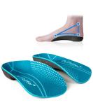 3/4 Orthotic Insoles for Plantar Fasciitis Relief | High Arch Support Inserts for Flat Feet & Heel Pain | Medium Size Men 6.5-8.5 / Women 7.5-9.5 - Shop Now - Buy Online on GoSupps.com