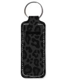KLLRO RUO Chapstick Holder Keychain - Black Leopard | Lip Balm Portable Pocket Lip Gloss Tube Holder for on-the-go Makeup Travel - Buy Online on GoSupps.com
