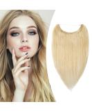 Elailite 45 cm Invisible Wire Hair Extensions - 65g Remy Human Hair Natural Blonde #24 - Buy Online on GoSupps.com