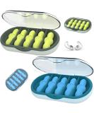 10 Pairs of Reusable Earplugs for Sleeping & Noise Protection | Blue & Green Ear Protection for Work Swimming Snoring & Travel - Buy Online on GoSupps.com