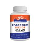 Potassium Iodide 130mg - 60 Capsules for Thyroid Support | Dietary Supplement with KI Potassium Iodine | Best Potassium Iodide Tablets for Thyroid Health - Buy Online on GoSupps.com