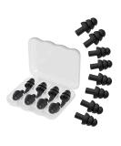 4 Pairs Silicone Ear Plugs for Sleeping | Noise Cancelling Black Earplugs for Swimming Snoring Concerts & Travel - Buy Online on GoSupps.com