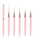 WLLHYF 5Pcs Pink Nail Art Liner Brushes Painting Nail Art Brushes for Long Lines Details Fine Drawing Nail Dotting Drawing Tool Set 7mm/9mm/11mm/15mm/25mm(Pink - Buy Online on GoSupps.com
