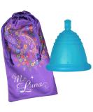 Me Luna Soft Menstrual Cup - Cyan Shorty S Size | Eco-Friendly & Comfortable | Shop Internationally - Buy Online on GoSupps.com