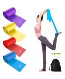 VALYPANOR 2m Resistance Bands Set of 4 with Carry Bag & Instructions - Ideal for Yoga, Pilates, Crossfit & Muscle Building - Buy Online on GoSupps.com