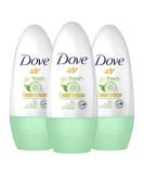 Dove Go Fresh Cucumber Roll-On Anti-Perspirant Deodorant 50 ml - Pack of 3 - Buy Online on GoSupps.com