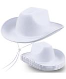 Janmercy 6 Pack Bulk Cowboy Hats | Adjustable Drawstring | Western Stage Performance | Simple White - Buy Online on GoSupps.com